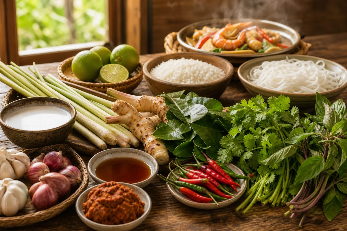 Cuisine thaïe : les ingrédients essentiels du garde-manger