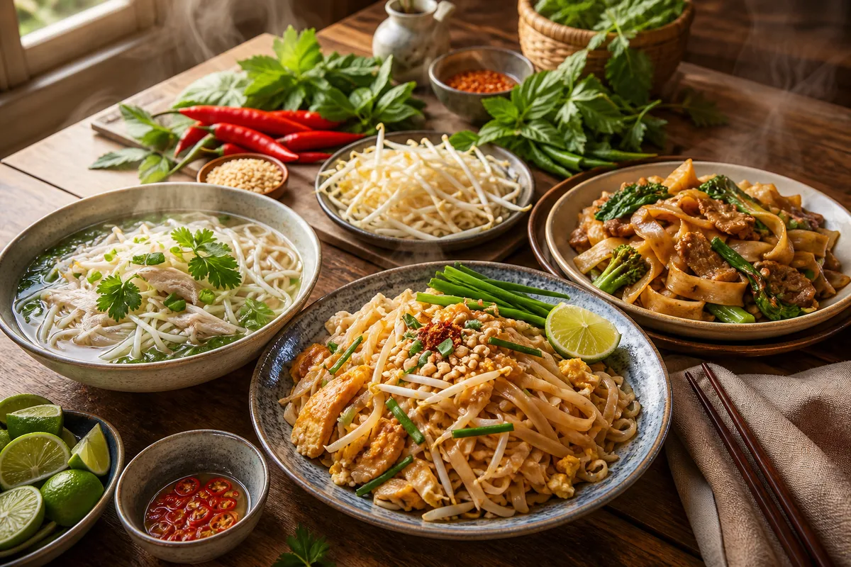 Nouilles thaïes : les variétés et comment les cuisiner